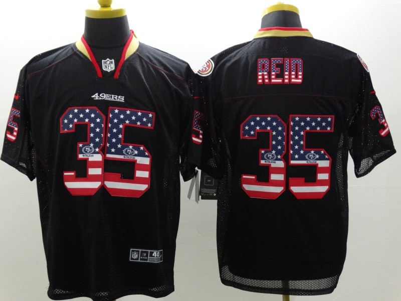 Men's San Francisco 49ers Eric Reid #35 Black Jersey